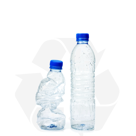 Crushed up bottles